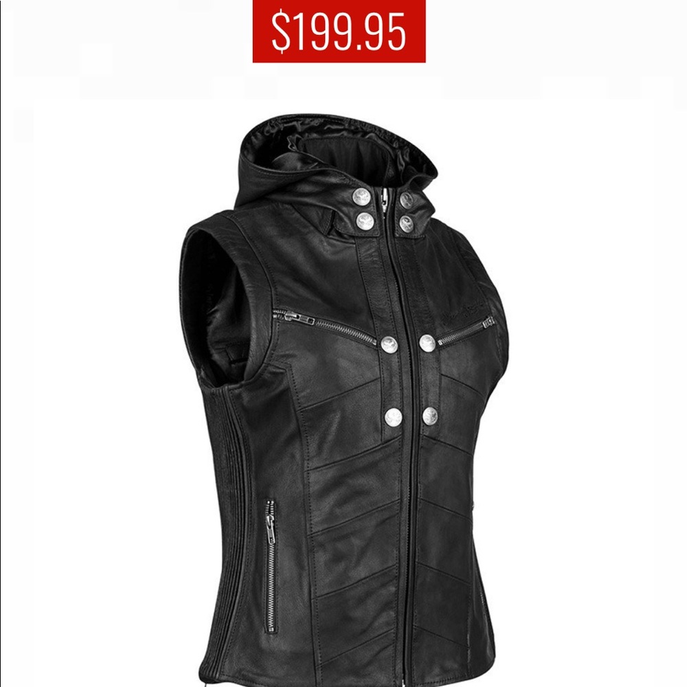 Hells belles leather riding vest